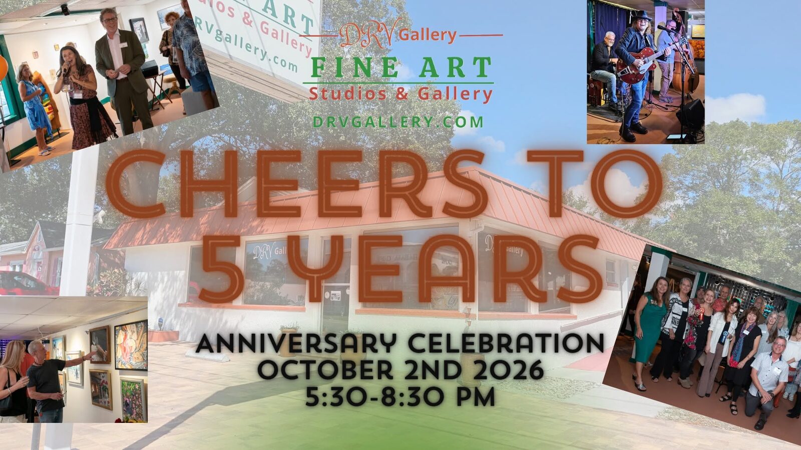 DRV Gallery 5-year anniversary celebration collage